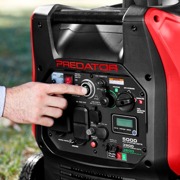 PREDATOR 5000 Watt Dual-Fuel SUPER QUIET Inverter Generator with Remote Start and CO SECURE Technology - Image 5