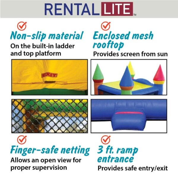 Rental Lite Deluxe Rainbow Bounce House With Blower - Image 3