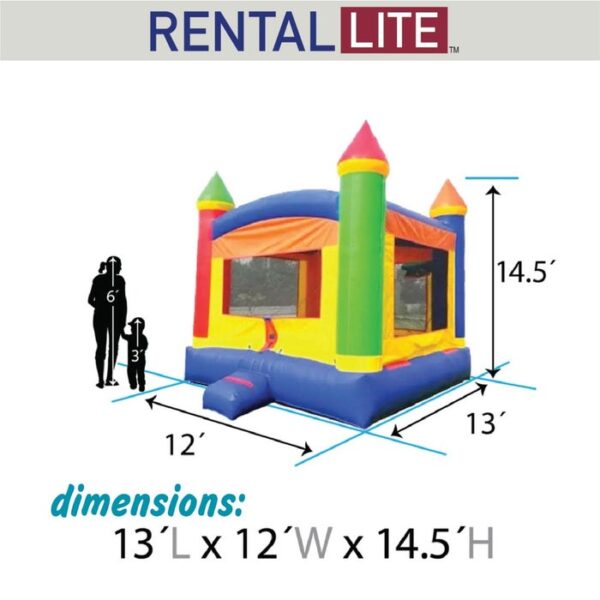 Rental Lite Deluxe Rainbow Bounce House With Blower - Image 4